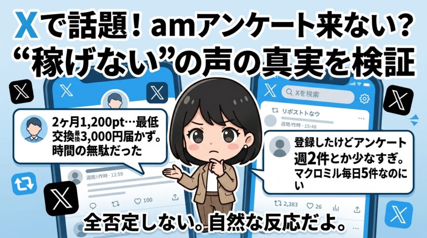 am アンケートこない