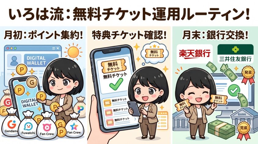 無料チケット運用ルーティン