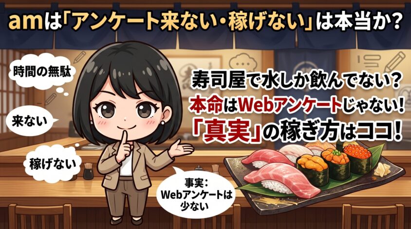 amはアンケートが来ない・稼げない