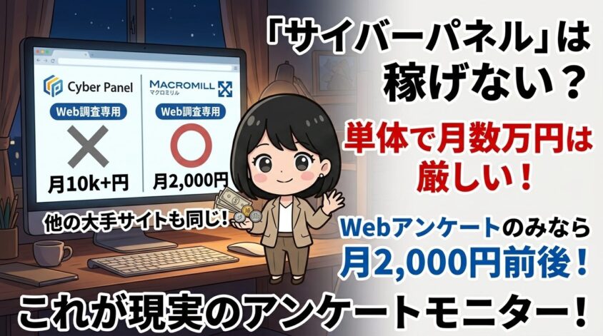 サイバーパネルは稼げない