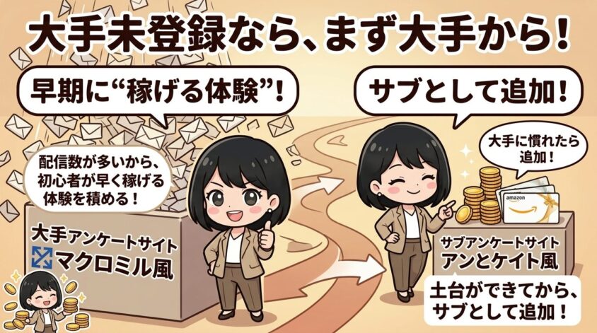 大手未登録の人はまず大手から