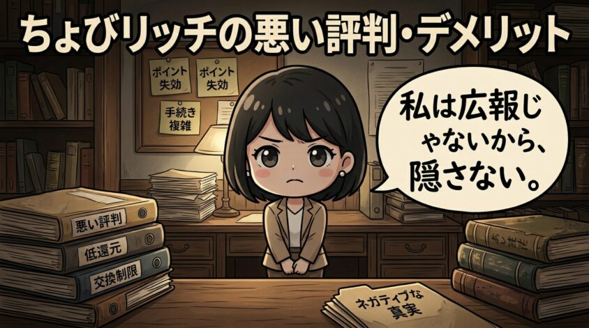 ちょびリッチの悪い評判・デメリット