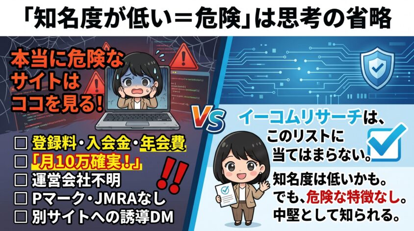「知名度が低い＝危険」は思考の省略