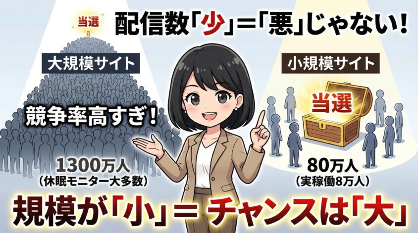 配信数が少ない=悪いサイト、ではない理由