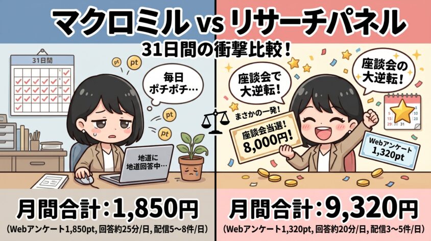 マクロミル vs リサーチパネル