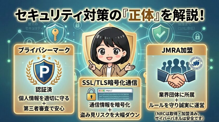 プライバシーマーク・SSL・JMRA加盟の意味