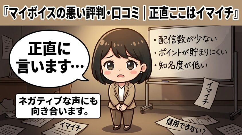 マイボイスの悪い評判・口コミ