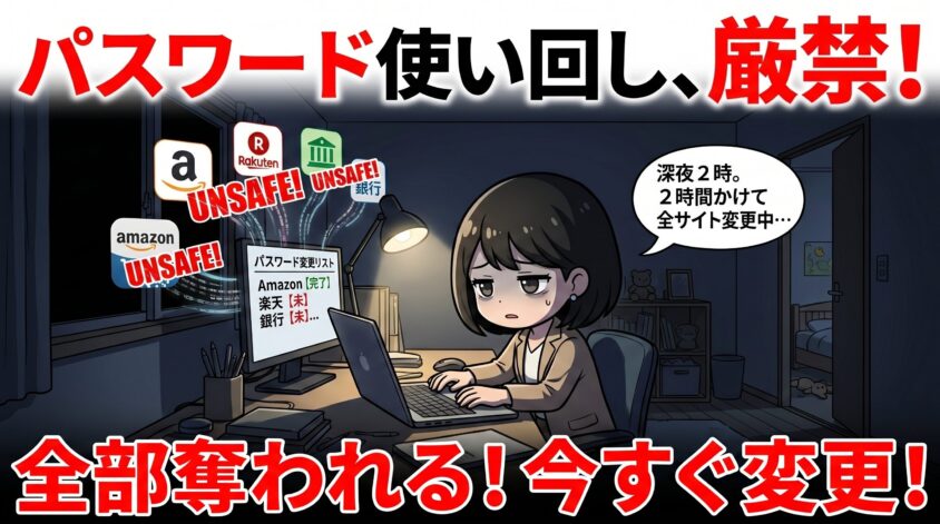 パスワードの使い回しが最大のリスク