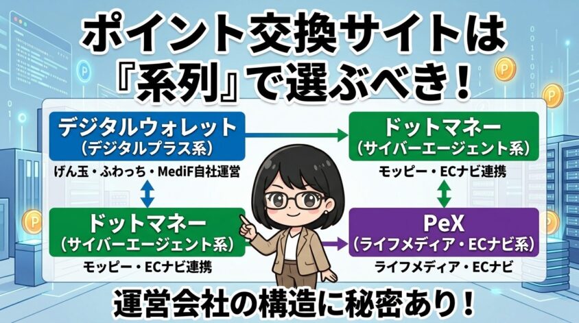 ポイント交換サイトは「系列」で選ぶべき