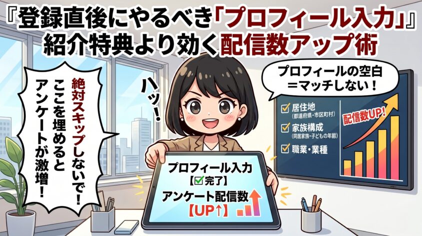 登録直後にやるべき「プロフィール入力」