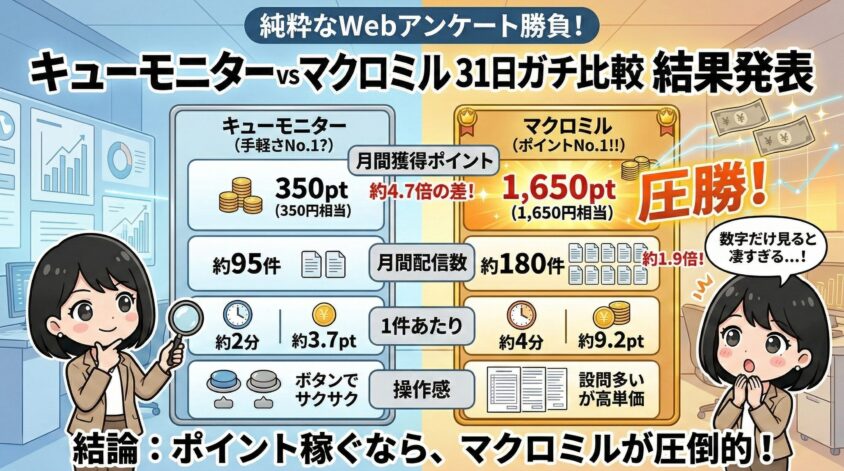 キューモニター vs マクロミル