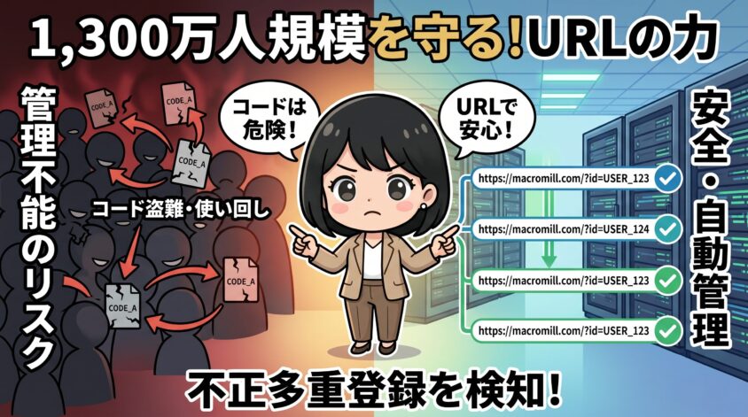不正防止に、URLのほうが適している