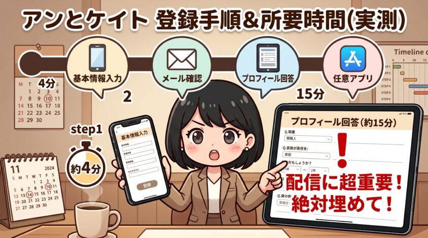 登録手順と所要時間