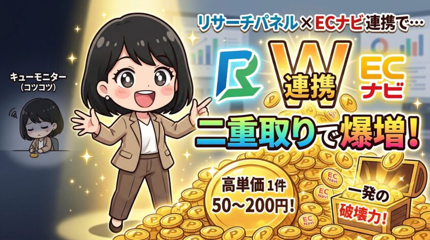 リサーチパネル:ECナビ連携でWポイント