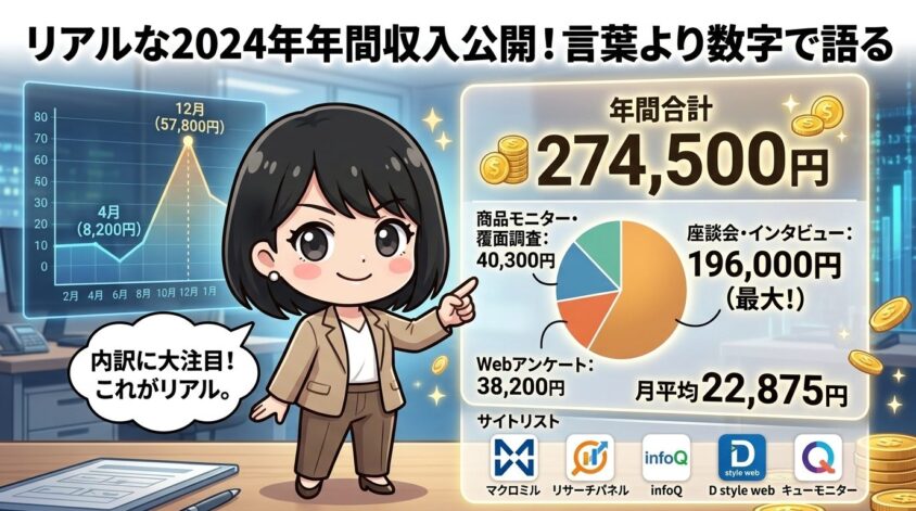 2024年に稼いだリアルな年間収入