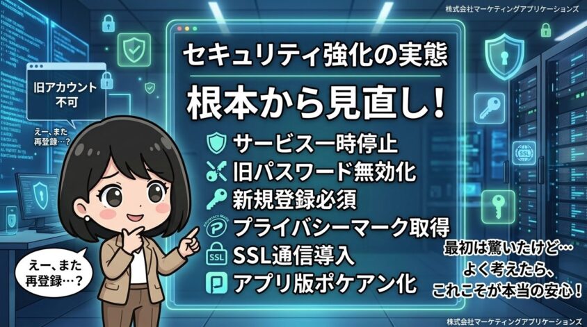 運営会社が実施したセキュリティ強化策