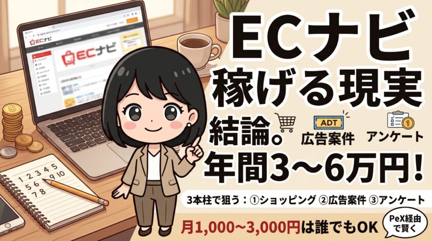 ECナビでいくら稼げるか