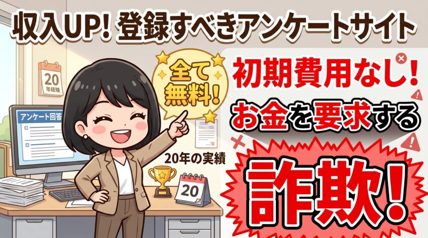 収入を増やしたいなら登録すべきアンケートサイト