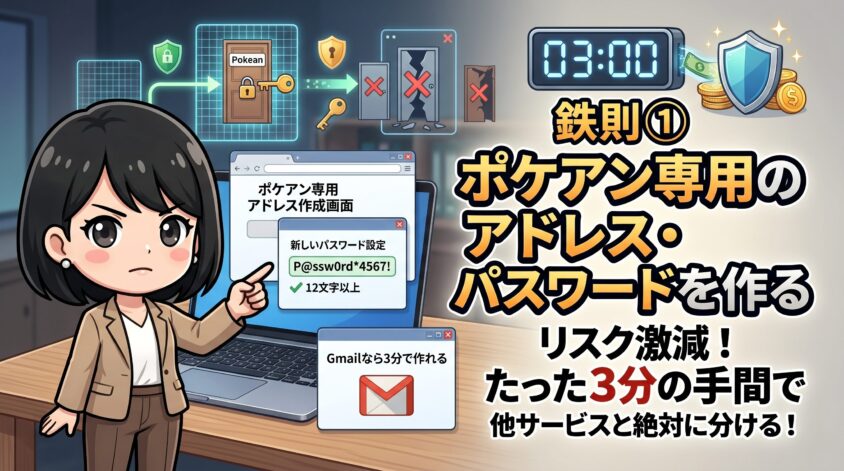 ポケアン専用のメールアドレス・パスワードを作る