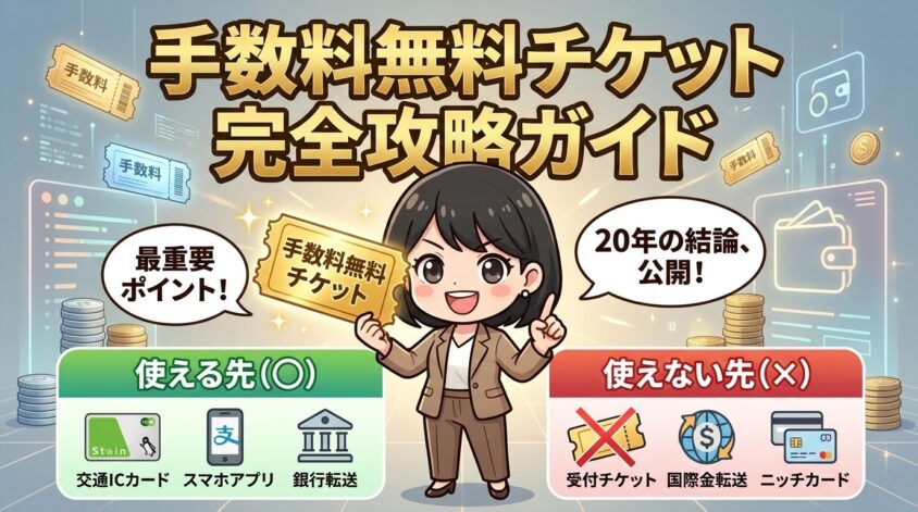 手数料無料チケットの完全攻略ガイド