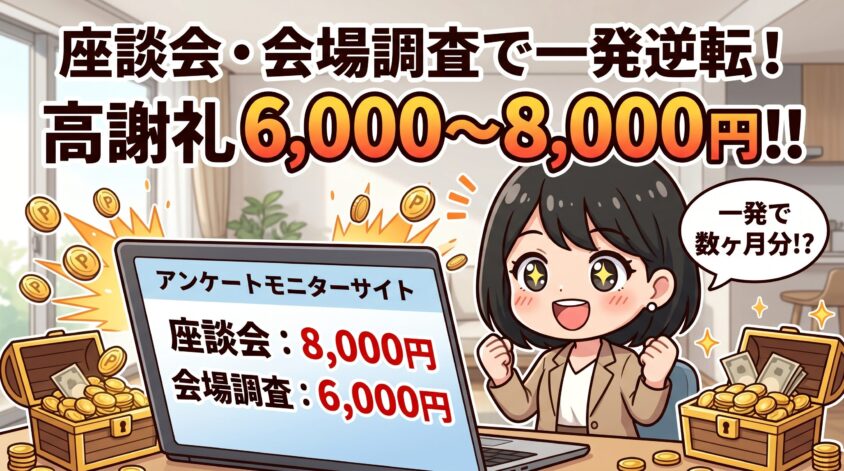 座談会1回6,000〜8,000円の高単価案件