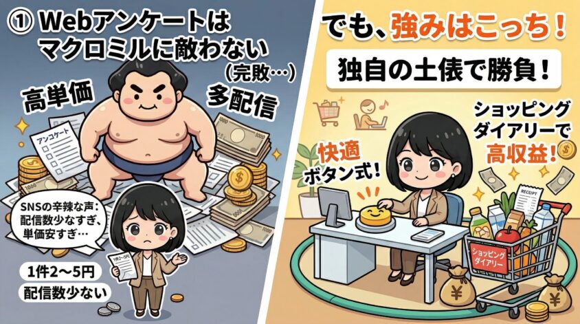 Webアンケートの配信数・単価はマクロミルに敵わない