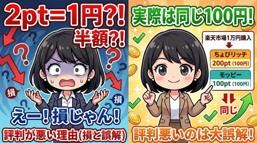 ポイントレートは「2pt=1円」