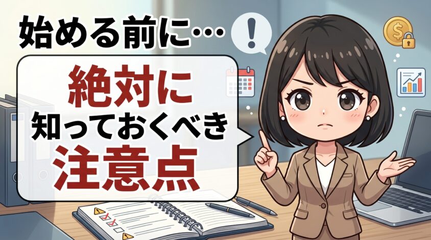 始める前に知っておきたい注意点