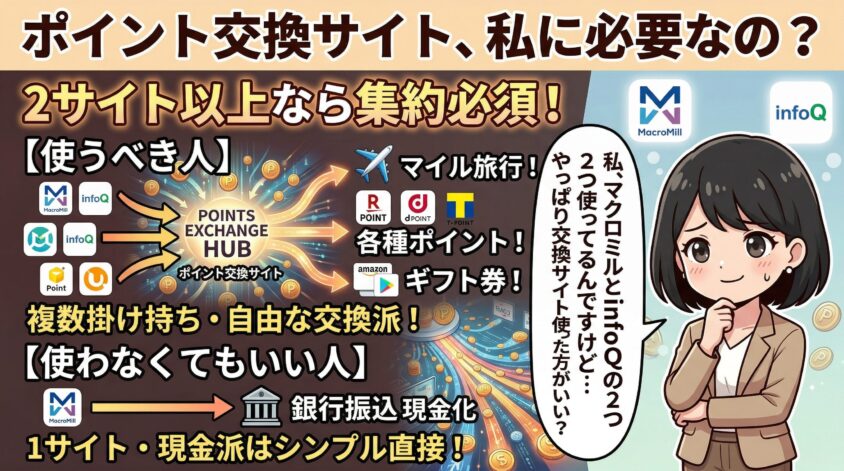 ポイント交換サイトを使うべき人・使わなくていい人