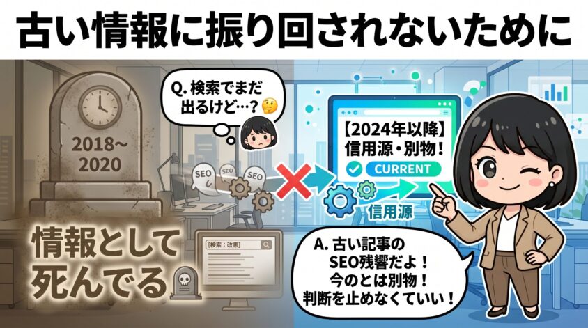 古い情報に振り回されないために