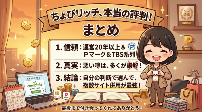 ちょびリッチの評判を正しく理解して、自分の判断で選ぼう