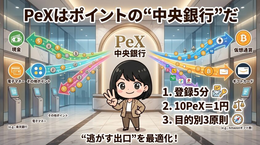 PeXは"逃がす出口を最適化する"中央銀行