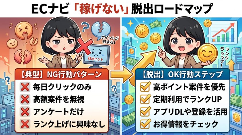 ECナビで「稼げない」人の典型パターンと脱出法