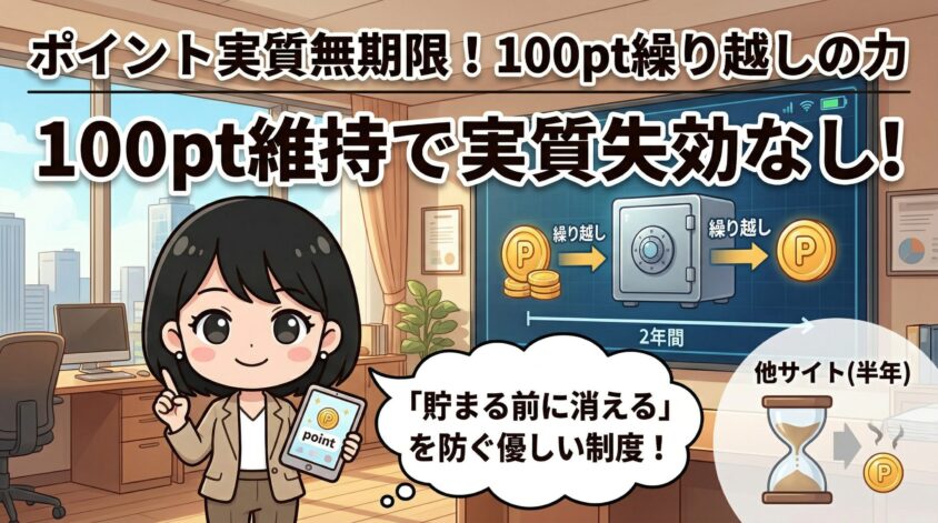 ポイント失効を防ぐ「100ポイント繰り越し」の活用