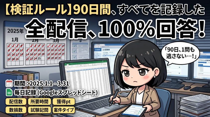 90日間すべての配信を記録