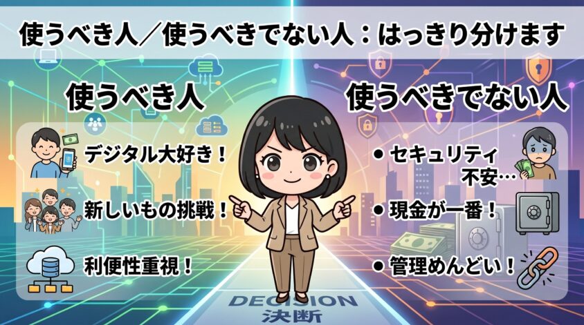 使うべき人/使うべきでない人
