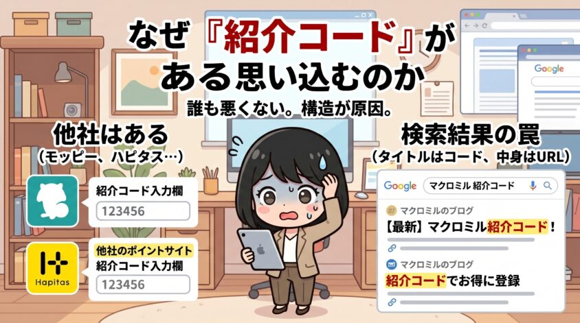 なぜ紹介コードがあると思い込むのか