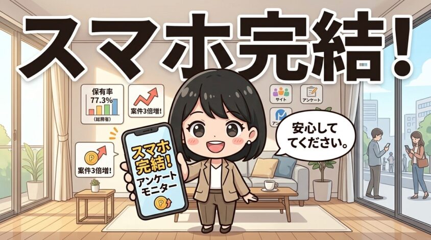 アンケートモニターはスマホだけで始められる