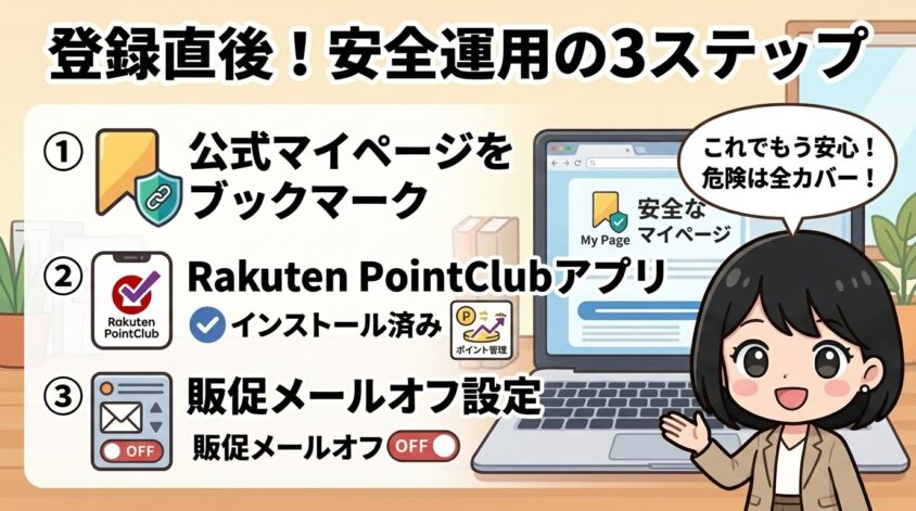 登録直後にやるべき安全運用3つ