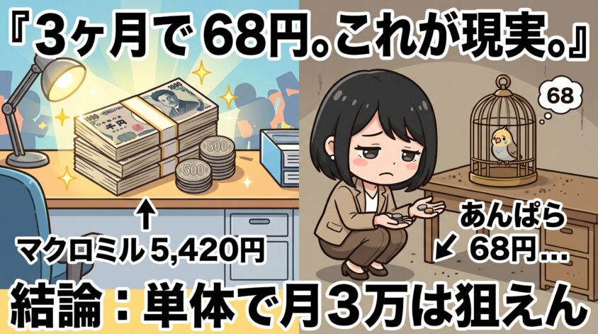 単体で月3万狙うサイトじゃない