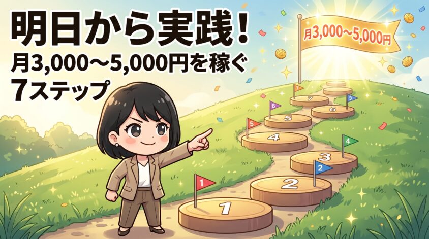 月3,000〜5,000円を目指す7ステップ実践プラン