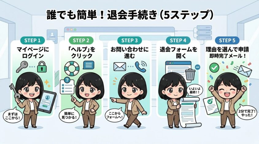 誰でも退会できる手順
