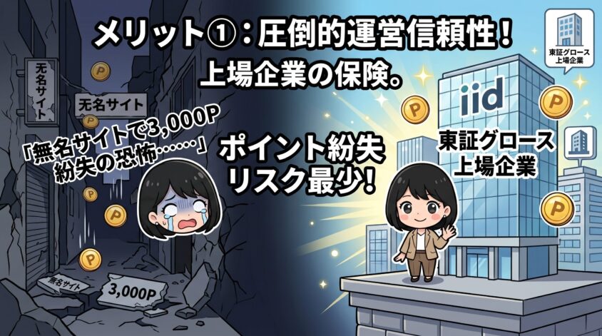 運営の信頼性が圧倒的
