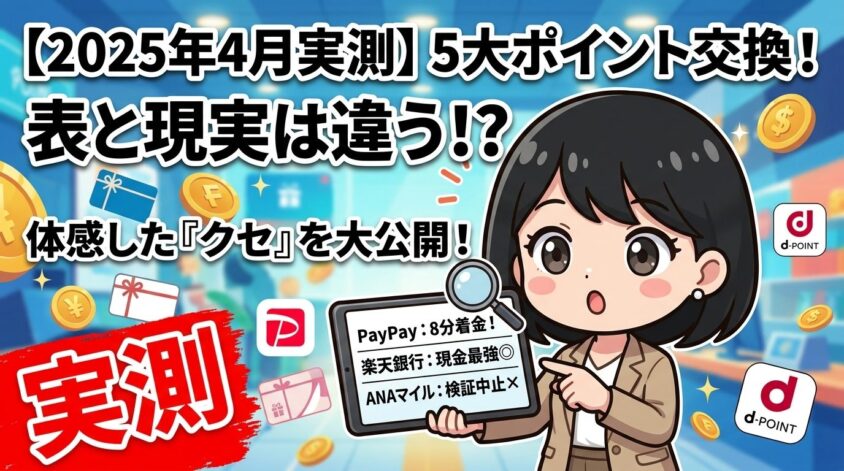 5つの交換先 実測比較表