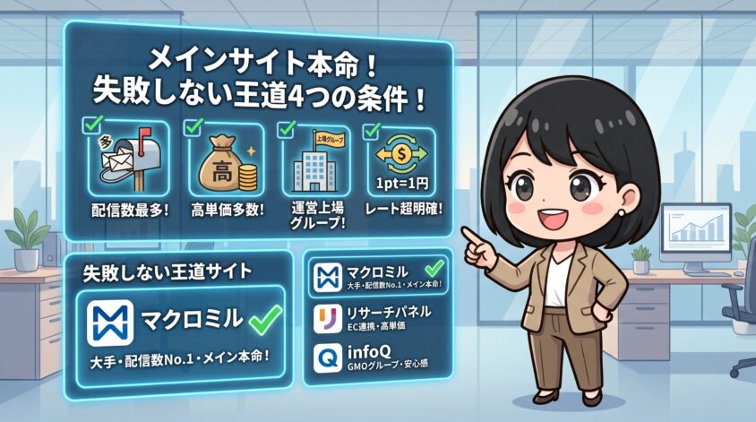 メインに選ぶべきサイトの条件