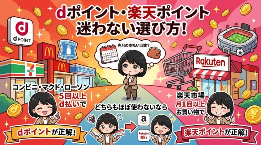 dポイント／楽天ポイントを選ぶ判断基準
