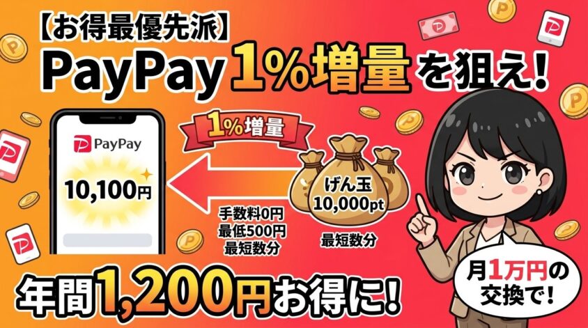 PayPayは1%増量キャンペーンを狙うのが鉄則