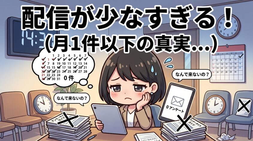デメリット①:配信数が少ない