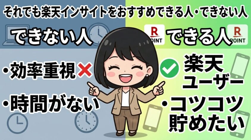 楽天インサイトをおすすめできる人・できない人