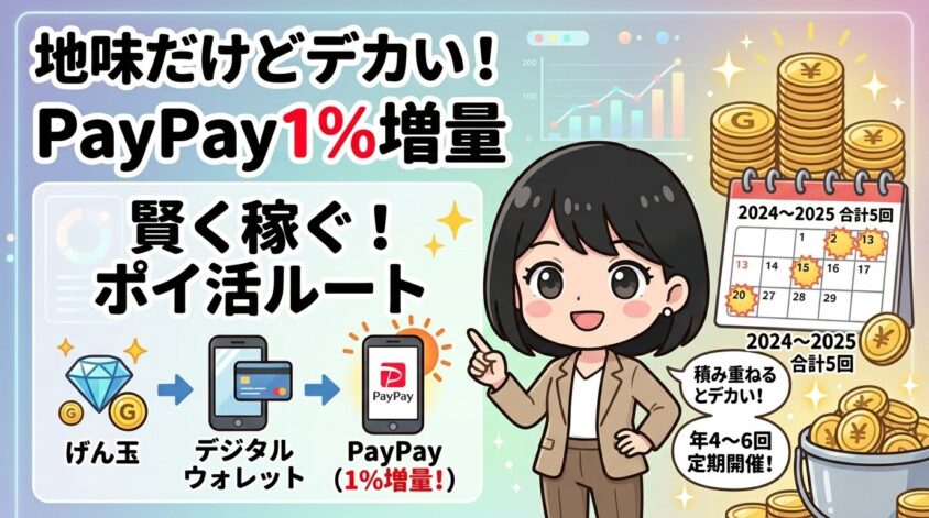 1%増量キャンペーンの仕組みと過去の開催履歴